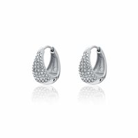 Earrings Brand Woman Elite in Steel Zirconia 09ER056
